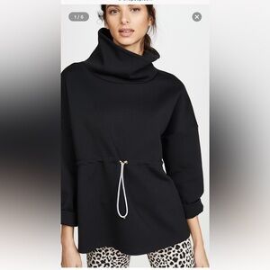 Varley Black Sweatshirt with Drawstring